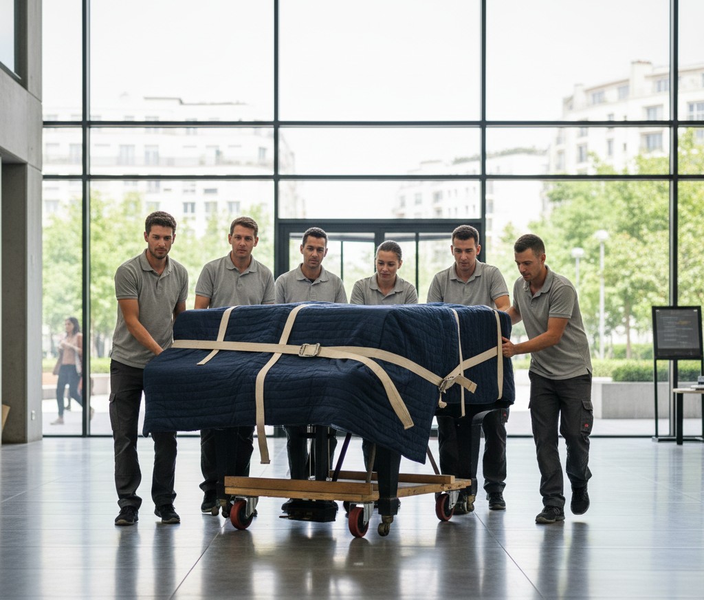 Transport de piano dans le 15ᵉ arrondissement de Paris