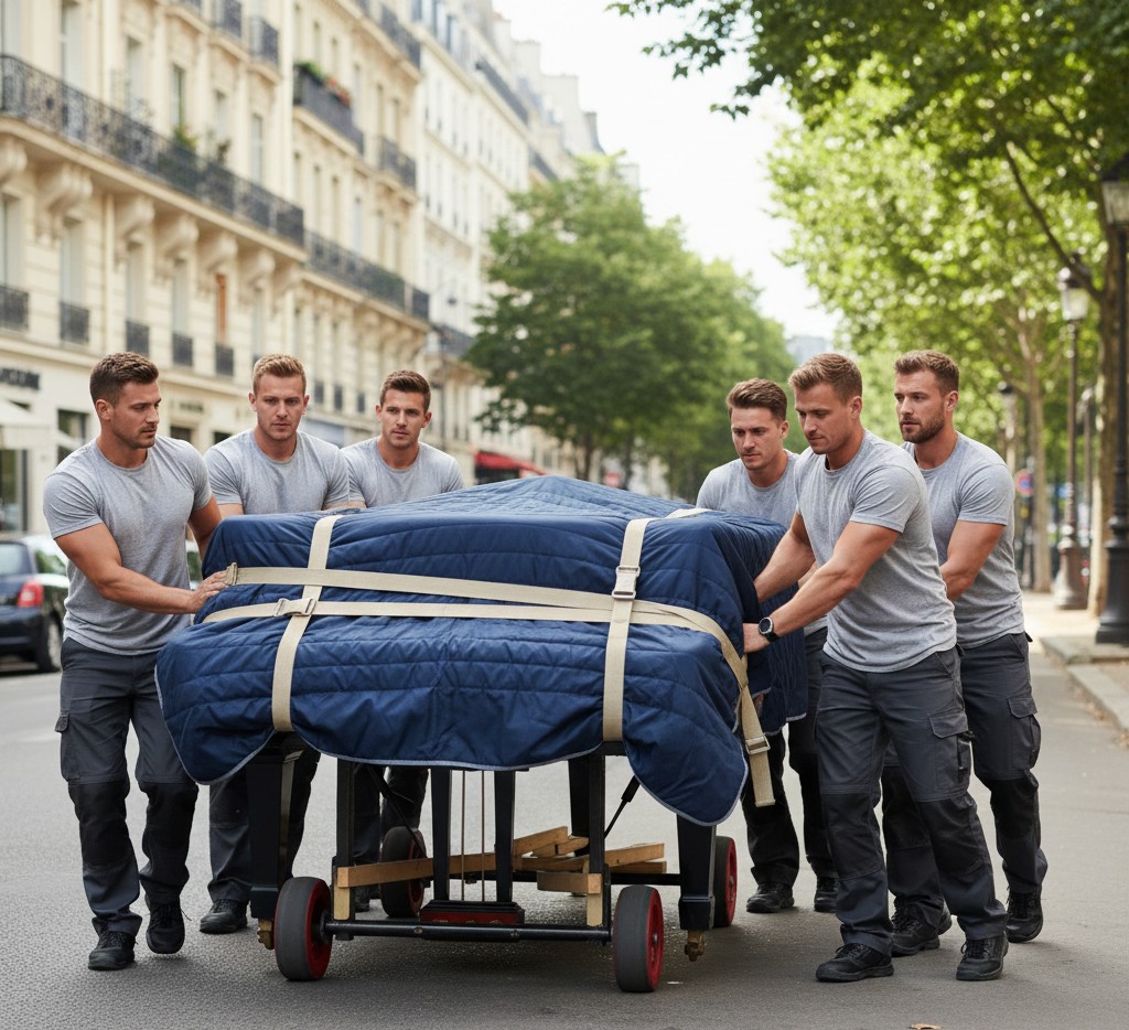 Transport de piano dans le 16ᵉ arrondissement de Paris