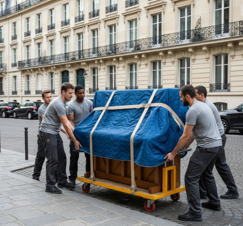 Transport sécurisé de piano dans le 7ᵉ arrondissement de Paris